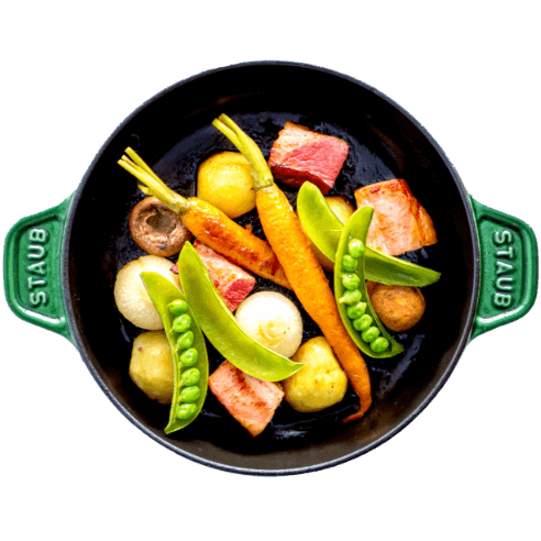 野菜とベーコンの蒸し焼